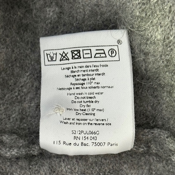 Sezane Leon Jumper Mohair Wool Sweater Gray Women’s Size Small - Picture 12 of 13